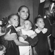 Diana Ross spends some time with her daughters backstage at the Palace Theater in New York June 14, 1976.